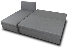 Wolnostojący narożnik wypoczynkowy L z funkcją spania - FELIX, brązowy - Sawana 26, prawy