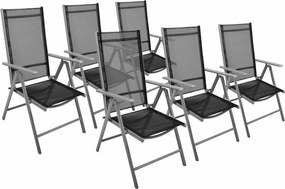 Zestaw 6 krzeseł ogrodowych GARTHEN - czarny