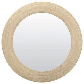 Lustro ścienne z rattanową ramą ø 109,5 cm Piedre – Light &amp; Living