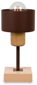 Lampka nocna stołowa DTI-BR10x10BU buk brązowa 1xE27