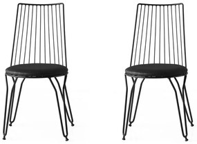 Zestaw krzeseł do jadalni Ada Black and Black, 2 szt.