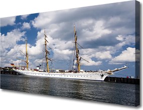 Fotoobraz na płótnie Łódź na Spokojnej Wodzie