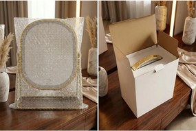 Lusterko Do Makijażu PREMIUM Kosmetyczne POŁYSK Metalowe PODŚWIETLANE LED