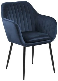 Niebieski tapicerowany fotel welurowy R8-G62
