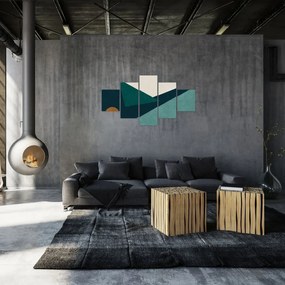 Obraz - Abstrakcja kubistyczna (125x70 cm)