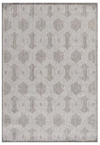 Dywan płaskotkany Aruba heksagon szary 140 cm x 200 cm