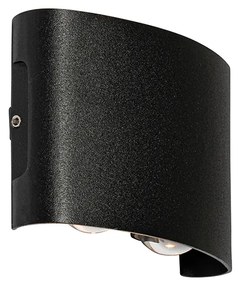 Zewnetrzna Lampa ścienna zewnętrzna czarna z LED 4-światła IP54 - Silly Nowoczesny Oswietlenie zewnetrzne