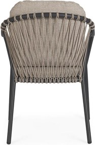 Jasnobrązowe metalowe krzesło ogrodowe Edvige – Bizzotto