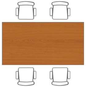 Stół jadalniany, 200x80 cm, szara podstawa, czereśnia