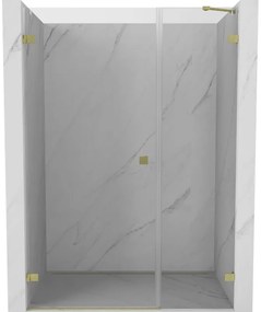 Mexen Lunar-B drzwi prysznicowe uchylne lewe 150 cm, transparent, złote szczotkowane - 832S-150-050-55-00-L