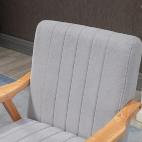 HOMCOM Fotel uszak tapicerowany z podłokietnikami Elegancki fotel do salonu Komfortowy i stylowy | Aosom PL