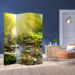 Parawan - Rzeka w zielonym lesie (126x170 cm)