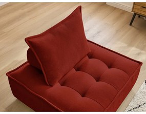Ceglasty fotel z materiału bouclé Elisa – Bobochic Paris