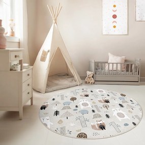 Dywan dziecięcy odpowiedni do prania ø120 cm Forest Friends – Mila Home