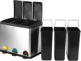 Jago Kosz na odpady do segregacji 45 L, stal nierdzewna