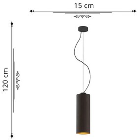 Lampa wisząca tuba glamour na białym stelażu - EX836-Boloniv - 5 kolorów