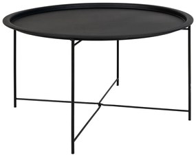 Czarny metalowy okrągły stolik ø 75 cm Bastia – House Nordic