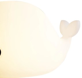 Zewnetrzna Lampa stołowa biała 50 cm z LED, ściemnialna, IP54, ładowalna - Baby Whale Dla dzieci Oswietlenie zewnetrzne