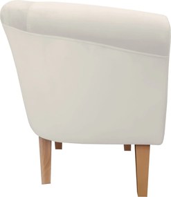 Fotel Milo tkanina Welur wygodny fotel tapicerowany do salonu i sypialni : Kolor nogi - Drewno, Kolor tkaniny - VELVET - MG50, Wysokość nogi - 20 cm