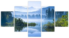 Obraz górskiego jeziora (125x70 cm)
