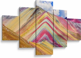 Obraz - Rainbow Mountain, Peru (125x70 cm)