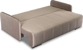 Sofa Rozkładana z Funkcją Spania IBIZA Dwuosobowa Beżowa Nowoczesna do Salonu