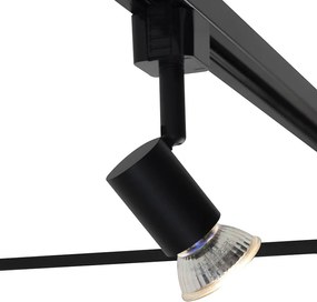 Inteligentny system szynowy czarny 1-fazowy 5-świateł w tym WiFi GU10 - Jeany