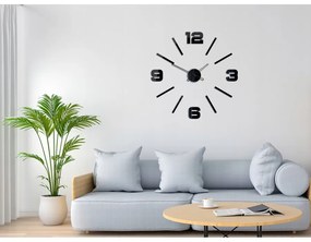 Zegar ścienny z dużymi cyframi naklejany nowoczesny do salonu sypialni loft