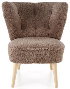 MOCCA fotel wypoczynkowy, c.brązowy SVEN TEDDY nowoczesny boho drewno