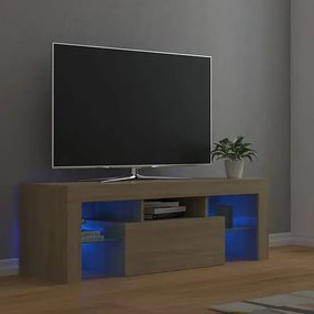 Podświetlana szafka RTV z półkami dąb sonoma - Artbo