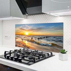 Panel Szklany Wieczór na Piaszczystej Plaży