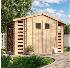 Domek ogrodowy drewniany - 312 x 200 cm – 5.47 m2 - M391