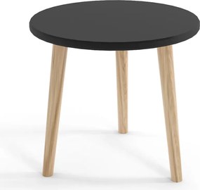 Minimalistyczny stolik kawowy czarny blat L2-C01