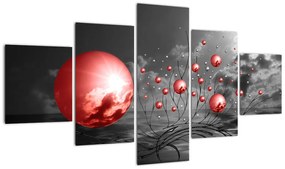 Obraz czerwonych kul (125x70 cm)
