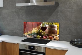 Szklany Panel Jesienny Wieczór przy Winie