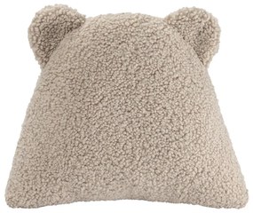 Jasnobrązowa poduszka na sofę dziecięcą z materiału bouclé Bear – Wigiwama
