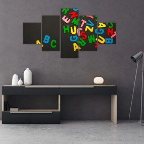 Obraz - kolorowe litery (125x70 cm)