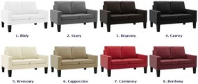 Czerwona sofa 2-osobowa tapicerowana - Clorins 2X