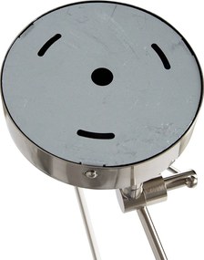 Stalowa lampa wisząca z kloszem 35 cm biała regulowana 2-światłowa - Blitz