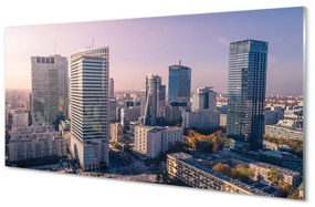 Panel Szklany Warszawa Wieżowce panorama