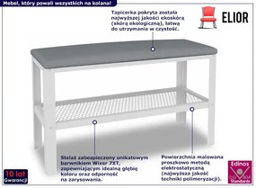 Skandynawskie siedzisko z półką na buty biały + szary - Sagal 5X
