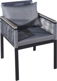 Nowoczesne krzesło ogrodowe z poduszkami Corto