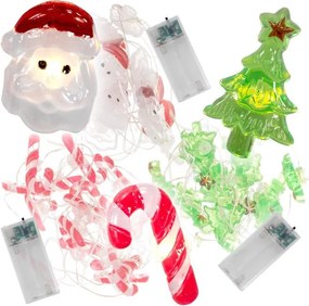 Dekoracja świąteczna świetlna, 20 diod LED, ciepła biel, 3 s