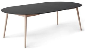 Okrągły rozkładany stół z dodatkowym czarnym blatem ø 135 cm Meza – Hammel Furniture