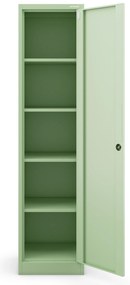 Wysoka szafka biurowa ALEX, 450 x 1850 x 400 mm, Fresh Style: pastelowy zielony