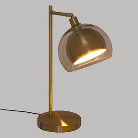 Lampka nocna złota glamour, metal i szkło, 48 cm