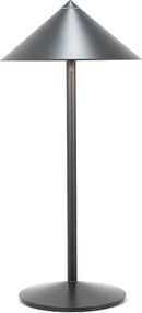 Zafferano Pina L lampa stołowa LED 6 W, akumulatorowa, IP65, dotykowy ściemniacz, magnetyczna głowica, do wnętrz i na zewnątrz, tytanowa