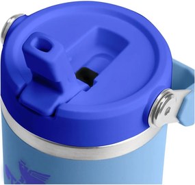 Niebieski termos ze stali nierdzewnej 410 ml IceFlow™ Flip Straw 2.0 Tumbler Blue Sky – Stanley