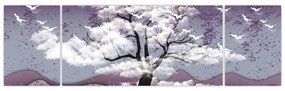 Obraz - Drzewo w chmurach (170x50 cm)