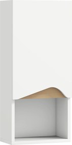 HOMCOM Szafka łazienkowa wisząca z drzwiami Soft-Close i otwartą półką 30 x 17 x 67 cm Biały | Aosom PL